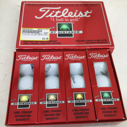 Vist Large View of Product Image Which is Used Titleist DT DISTANCE 12PK GOLF BALLS 12 Pack - Golf Balls