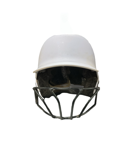 Vist Large View of Product Image Which is Used Evoshield WHITE EVOSHIELD W/ MASK Batting Helmet w/Mask White One Size