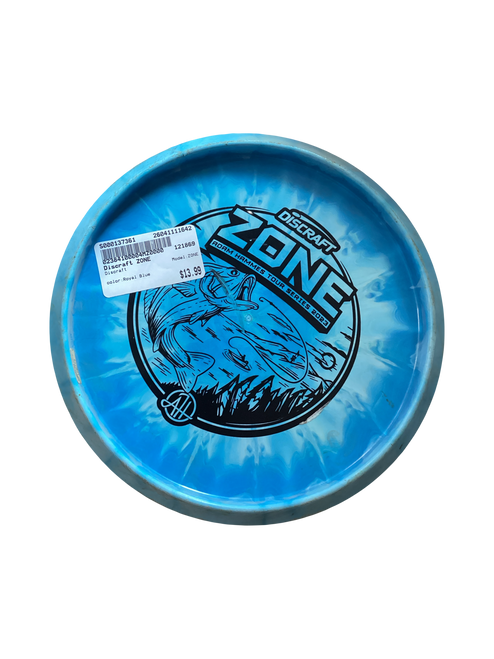 Vist Large View of Product Image Which is Used Discraft ZONE Disc Golf Mid Range Royal Blue