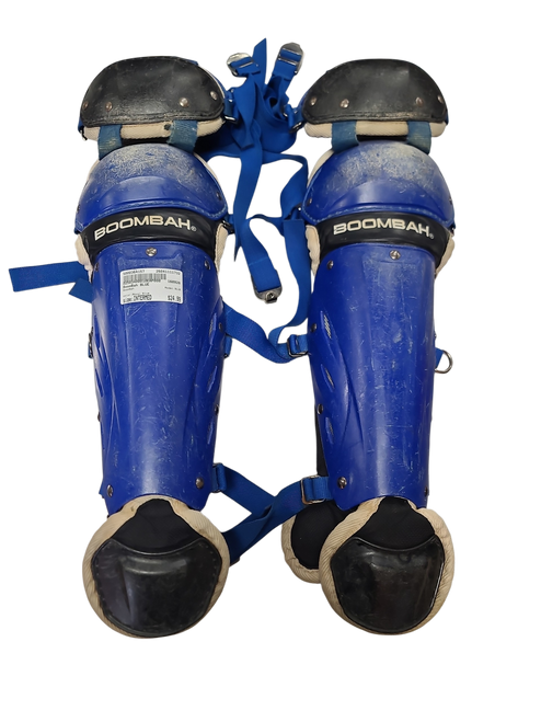Vist Large View of Product Image Which is Used BoomBah BLUE Catchers Leg Guards Royal Blue Intermed