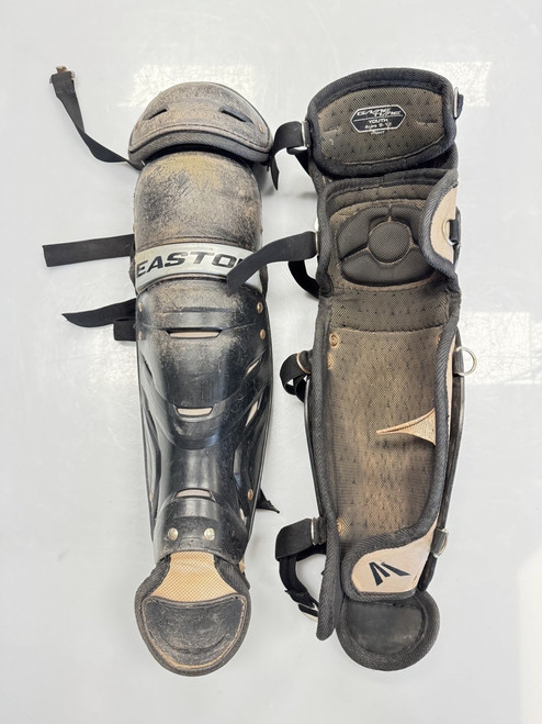 Vist Large View of Product Image Which is Used Easton GAMETIME Catchers Leg Guards Black Youth