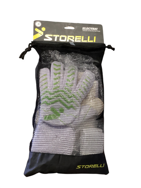 Vist Large View of Product Image Which is Used Storelli ELECTRIC Soccer Goalie Gloves White 8