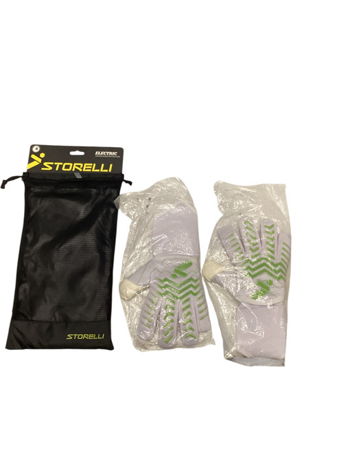 Vist Large View of Product Image Which is  Storelli ELECTRIC Soccer Goalie Gloves White 8