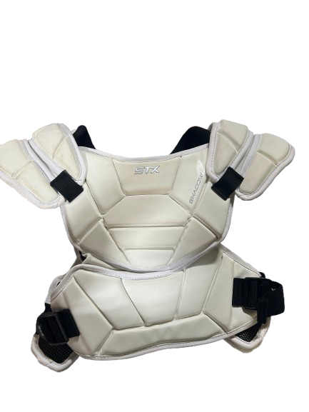 Vist Large View of Product Image Which is Used STX STX SHADOW UNLTD CHEST PROTECTOR Lacrosse Shoulder Pads White MD