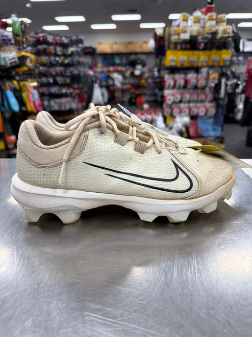 Vist Large View of Product Image Which is Used Nike HYPERDIAMOND 4 BB/SB Cleats White Senior 9