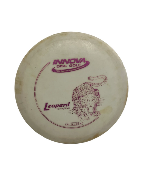 Vist Large View of Product Image Which is Used Innova DX Leopard White Disc Golf Driver  