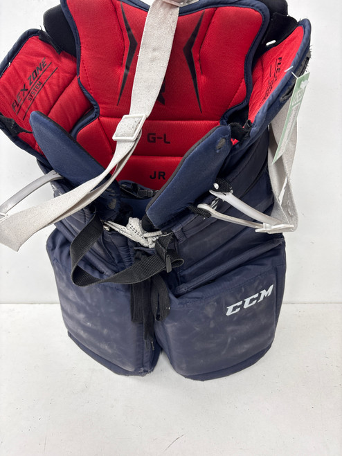 Vist Large View of Product Image Which is Used CCM E1.5 Junior Goalie Pant Navy Blue LG