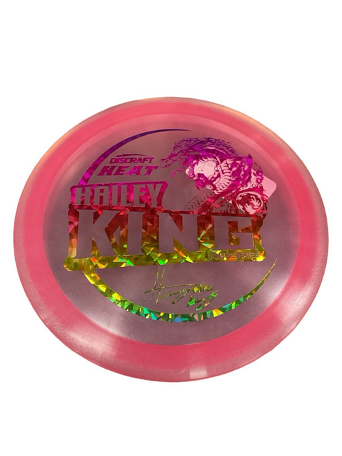Vist Large View of Product Image Which is Used Discraft TS KING HEAT Disc Golf Driver Pink 174g