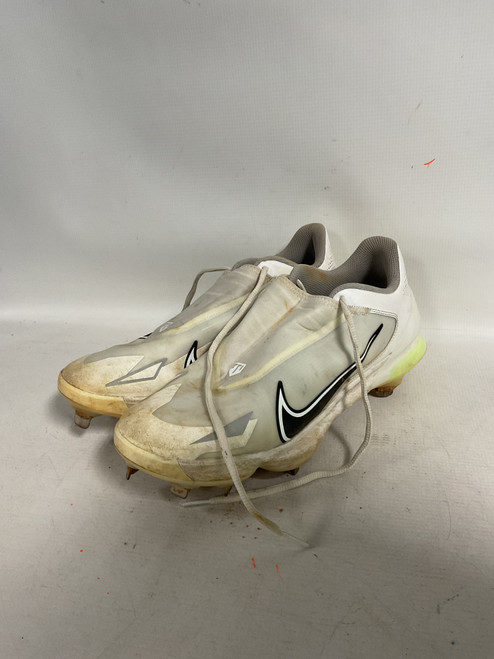 Vist Large View of Product Image Which is Used Nike TROUT METAL SPIKES BB/SB Cleats White Youth 10.0
