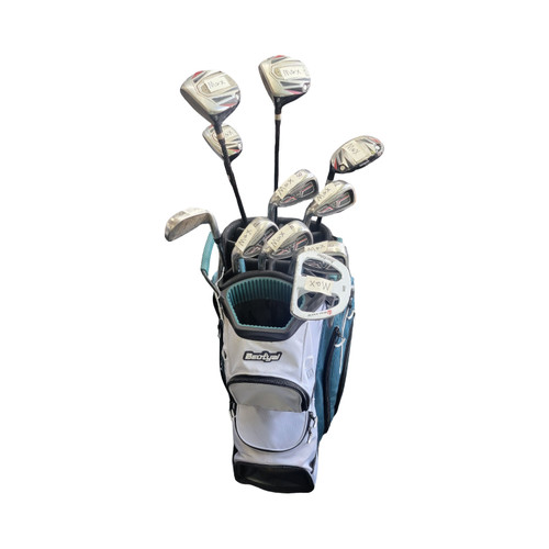 Vist Large View of Product Image Which is Used Maxfli BLACK MAX/TOUR EDGE 11PC SET REG GRAPH Mens Package Set LH Teal 11 Piece