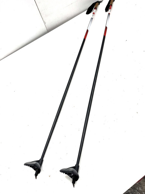 Vist Large View of Product Image Which is Used Alpina ST Mens XC Ski Poles Black 150 cm / 59 in