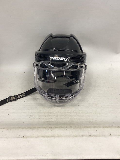 Vist Large View of Product Image Which is Used Bauer REAKT 75 Helmet Full Visor Combo Black SM