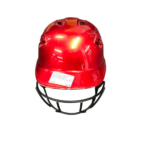 Vist Large View of Product Image Which is Used Rawlings RAWLINGS RED HELMET Batting Helmet w/Mask Red MD