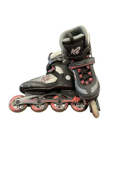 Vist Large View of Product Image Which is Used K2 KINETIC Junior Roller Quad Skates Black Adjustable