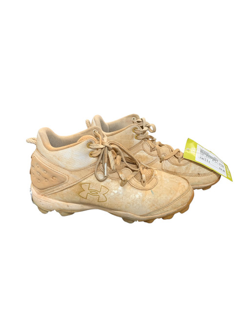 Vist Large View of Product Image Which is Used Under Armour BH OUT IF HERE 5.5 BB/SB Cleats White Senior 5.5