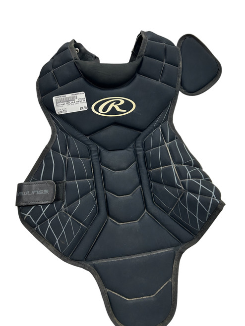 Vist Large View of Product Image Which is Used Rawlings CPPLJR-B CHEST TEEBALL Catchers Chest Protector Black Youth