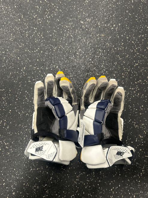 Vist Large View of Product Image Which is Used Nike VAPOR ELITE Lacrosse Gloves Mens White LG