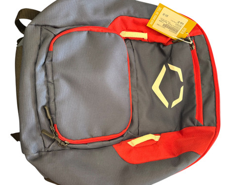 Vist Large View of Product Image Which is Used Evoshield NAVY/RD/WHT BB/SB Player Backpack White/Red/Navy SM