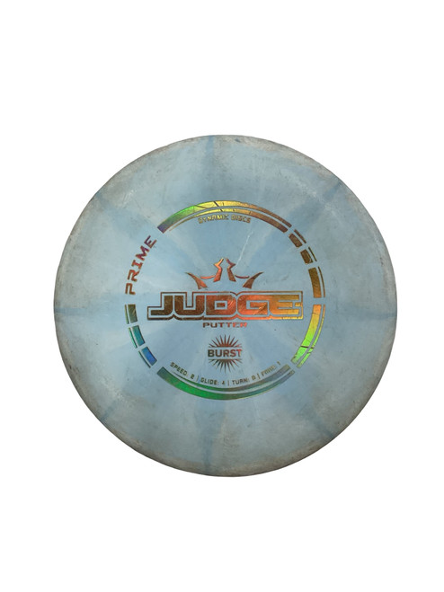 Vist Large View of Product Image Which is Used Dynamic Discs BURST PRIME JUDGE Disc Golf Putter Carolina Blue
