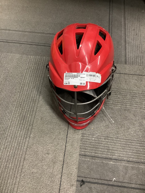 Vist Large View of Product Image Which is Used Cascade CS-R Lacrosse Helmet Red One Size