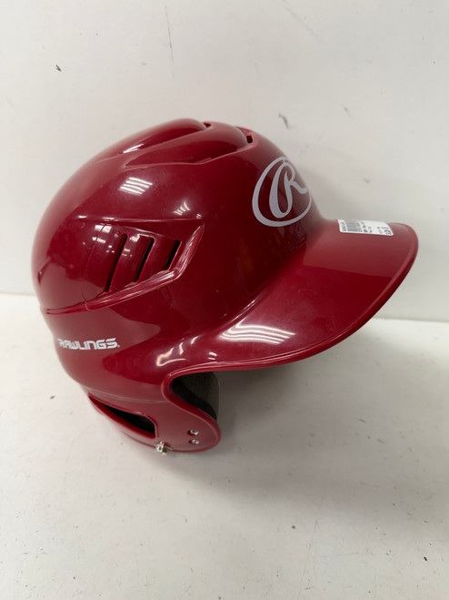 Vist Large View of Product Image Which is Used Rawlings RCFTB Batting Helmet No Mask Red XS