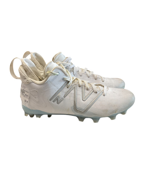 Vist Large View of Product Image Which is Used New Balance FREEZE SZ 9.5 LAX Cleats Mens White Senior 9.5