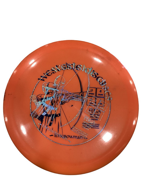 Vist Large View of Product Image Which is Used Westside LONGBOWMAN Disc Golf Driver Orange