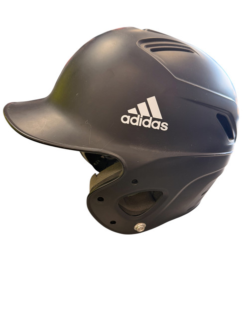 Vist Large View of Product Image Which is Used Adidas BTE00519-BLK 7 7 5/8 Batting Helmet No Mask Black XL