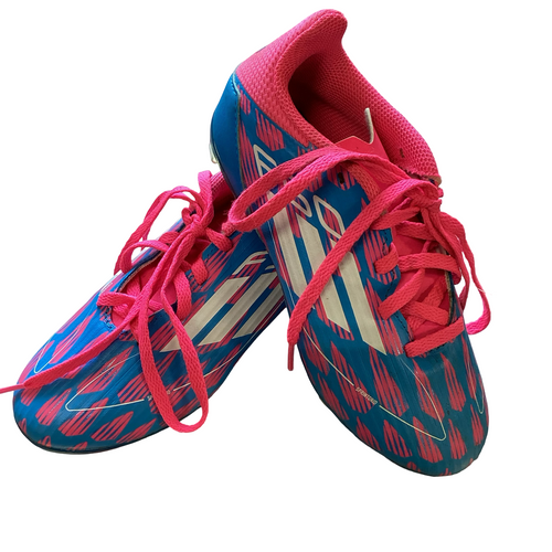 Vist Large View of Product Image Which is Used Adidas Soccer Cleats Carolina Blue And Pink Junior 01