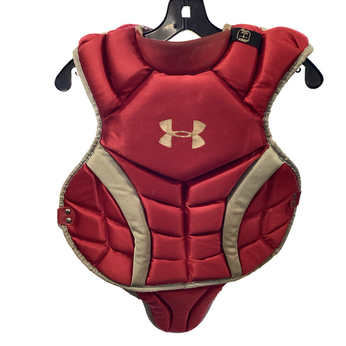 Vist Large View of Product Image Which is Used Under Armour CHEST PROTECTOR Catchers Chest Protector Red Junior