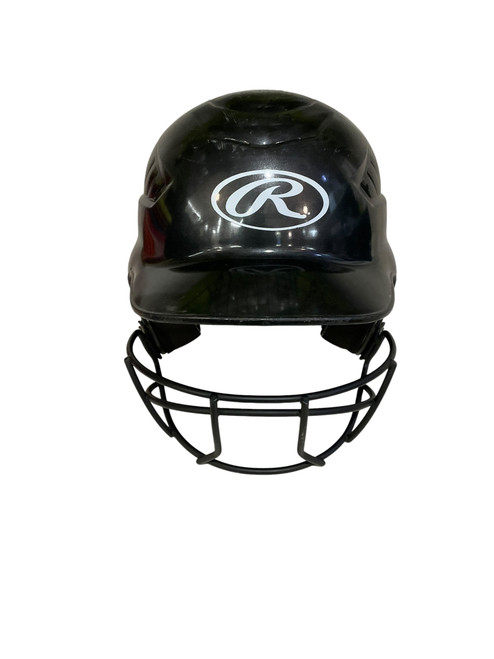 Vist Large View of Product Image Which is Used Rawlings HELMET W/ MASK Batting Helmet w/Mask Black MD