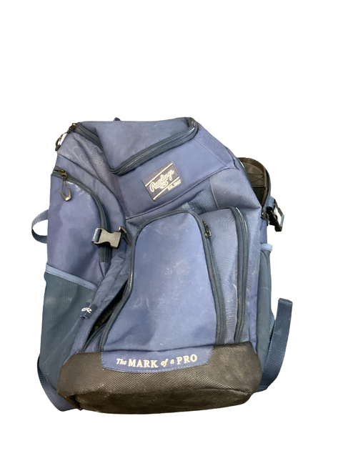 Vist Large View of Product Image Which is Used Rawlings MARK OF A PRO BB/SB Player Backpack Navy Blue