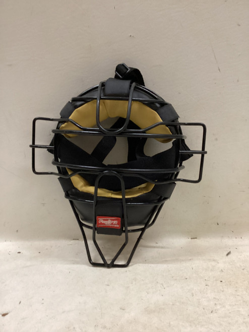 Vist Large View of Product Image Which is Used Rawlings UMP FACE MASK BB/SB Fielders Mask Black And Tan One Size
