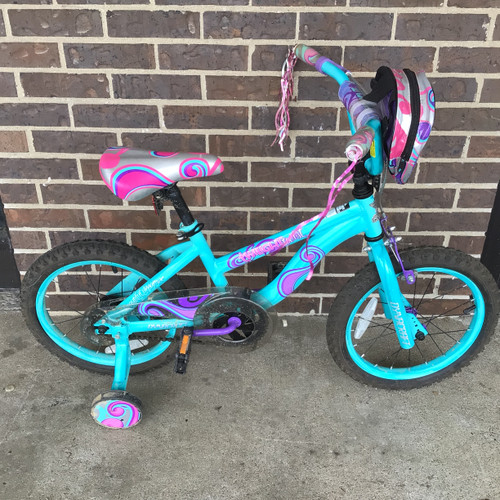 Vist Large View of Product Image Which is Used Dynacraft TWILIGHT TWIST 16 GIRLS BMX BIKE BMX Bike Girls Teal 16"