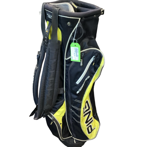 Vist Large View of Product Image Which is Used Ping PING STAND BAG Mens Stand Bag Black And Yellow