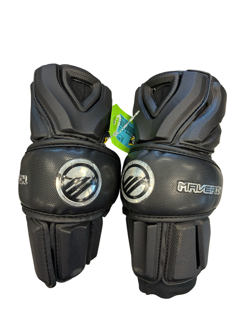 Vist Large View of Product Image Which is Used Warrior MAVERICK Lacrosse Arm Pads/Guards Black SM