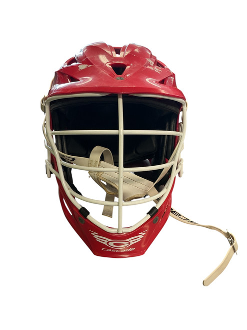 Vist Large View of Product Image Which is Used Cascade R Lacrosse Helmet Red SM