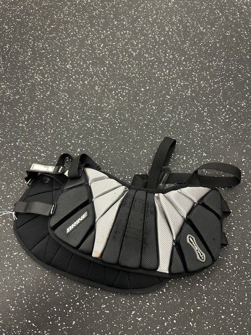 Vist Large View of Product Image Which is Used Brine SPARTAN Lacrosse Rib Pads Black LG