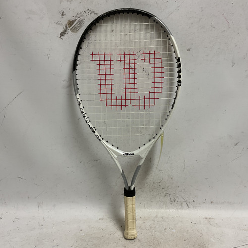 Vist Large View of Product Image Which is Used Wilson US OPEN 23 Junior Tennis Racquet White 23"