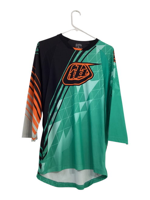 Vist Large View of Product Image Which is Used Troy Lee Designs Adult Top Teal LG