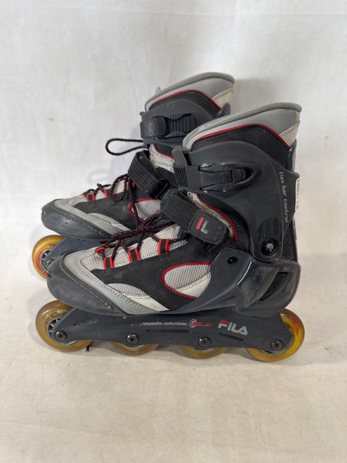Vist Large View of Product Image Which is Used Fila RSKT FILA MENS 9 Senior Rec Fitness Skates Grey Senior 9