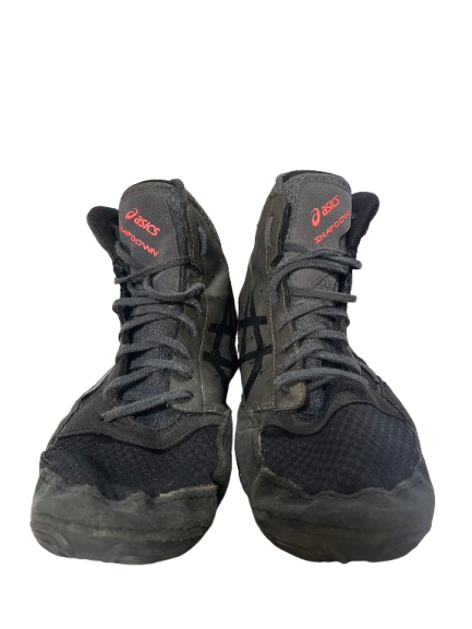 Vist Large View of Product Image Which is Used Asics Wrestling Shoes Black Senior 13