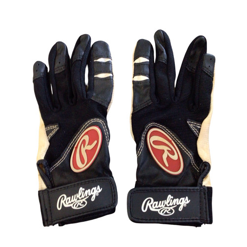 Vist Large View of Product Image Which is Used Rawlings BB/SB Batting Gloves Black XS