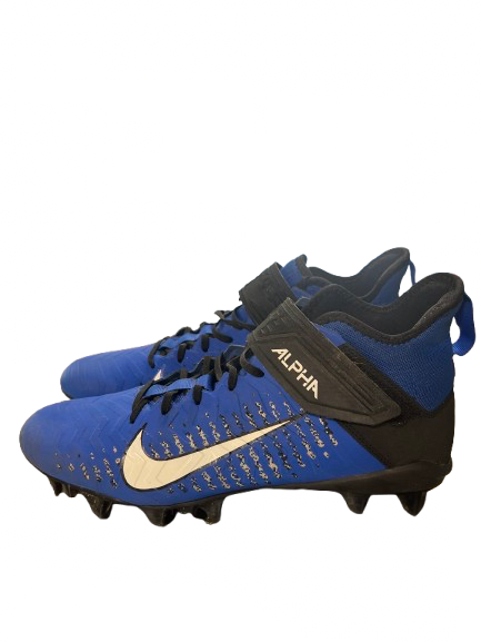 Vist Large View of Product Image Which is Used Nike ALPHA MENACE PRO 2 MID Adult FB Cleats Royal Blue Senior 11