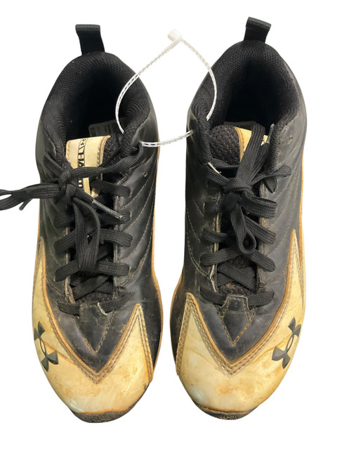 Vist Large View of Product Image Which is Used Under Armour BASEBALL CLEATS BB/SB Cleats Black Junior 04.5