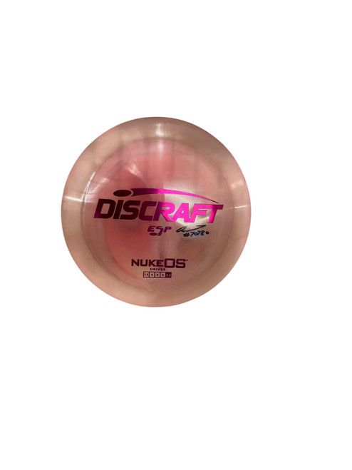 Vist Large View of Product Image Which is Used Discraft NUKE OS Disc Golf Driver Pink