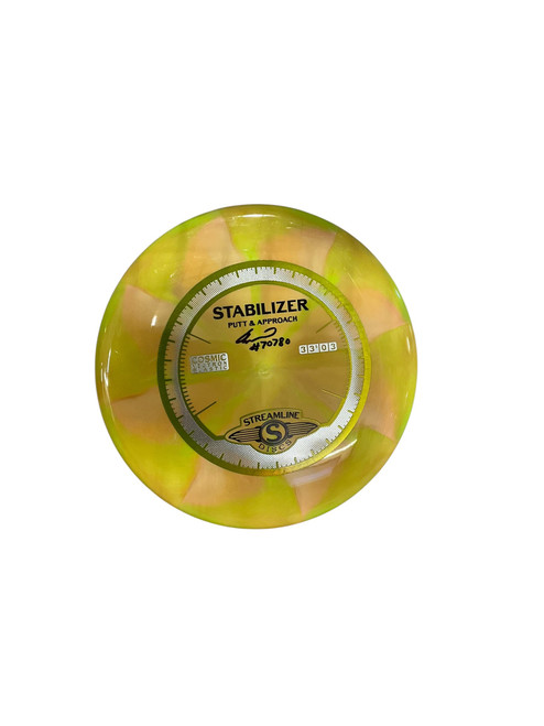 Vist Large View of Product Image Which is Used Streamline STABILIZER Disc Golf Putter Yellow