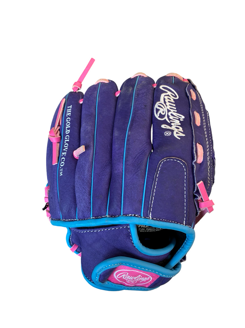 Vist Large View of Product Image Which is Used Rawlings SC BB/SB Glove RH Throw Purple 11"