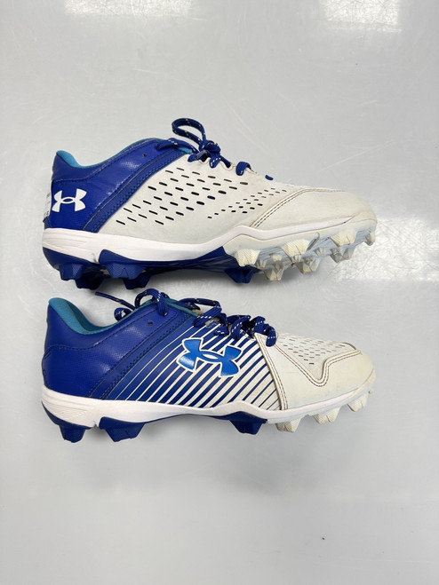 Vist Large View of Product Image Which is Used Under Armour .CLEAT BB/SB Cleats Navy Blue Senior 6.5