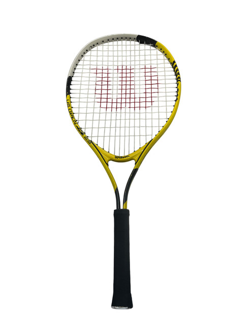 Vist Large View of Product Image Which is Used Wilson US OPEN 25 Adult Tennis Racquet Yellow Junior